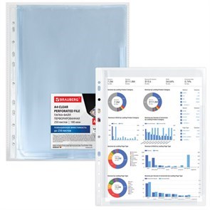 Папки-файлы перфорированные пластиковые