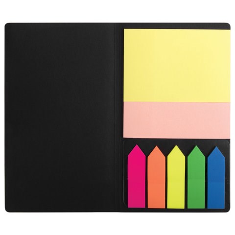 Блок (стикер) и закладки клейкие BRAUBERG, НАБОР 51х75 мм и 25х75 мм + закладки 12х44 мм, 20 листов, 122730 122730