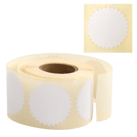 Этикетка самоклеящаяся для опечатывания документов "ЗВЕЗДОЧКА" белая, 52 мм, 500 шт., BRAUBERG, 111651 111651