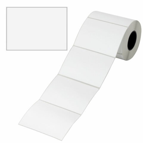 Этикетка ТермоЭко (100х72 мм), 500 этикеток в ролике, прозрачная подложка из пленки, светостойкость до 2 месяцев, 114524, 54217 114524