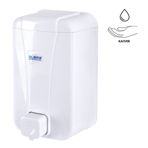 Дозатор для жидкого мыла LAIMA PROFESSIONAL LSA, НАЛИВНОЙ, объем 1 л, цвет белый, 607995, 3430-0 607995