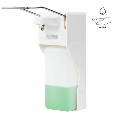 Дозатор локтевой для жидкого мыла и геля-антисептика, с еврофлаконом 1 л, LAIMA, ABS-пластик, 607325, X-2265 607325