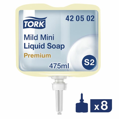 Картридж с жидким мылом одноразовый TORK (Система S2) Premium, 0,475 л, 420502 600233