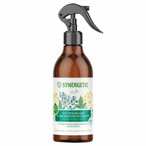 Освежитель воздуха 380 мл SYNERGETIC "Ягоды можжевельника и ангелика", биоразлагаемый, 900005 609261