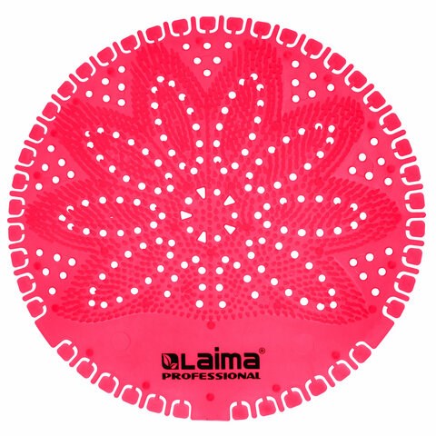 Дезодоратор коврик для писсуара красный, аромат Ягоды, LAIMA Professional, на 30 дней, 608897 608897