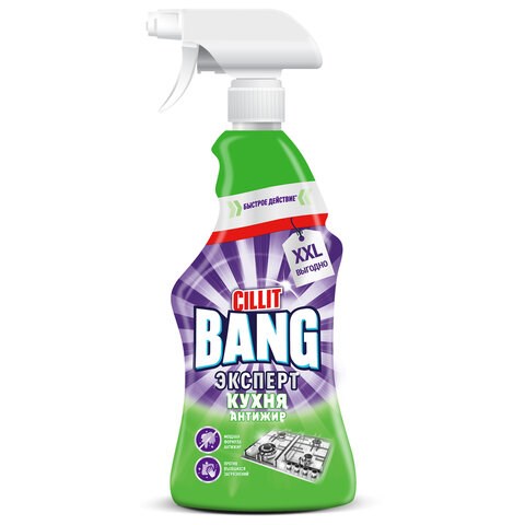Средство для чистки плит, духовок 750 мл, CILLIT BANG "Антижир + Сияние", распылитель, 24203 601722
