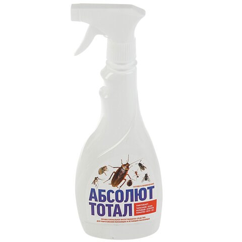 Средство инсектицидное для уничтожения летающих/ползающих насекомых 400 мл, АБСОЛЮТ ТОТАЛ, триггер, АЛТ400 608941