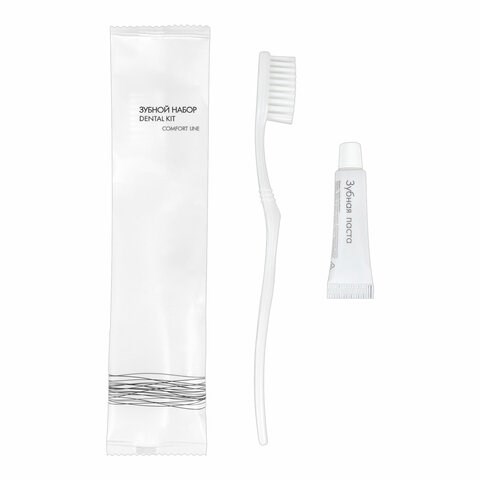Зубной набор КОМПЛЕКТ 300 шт., COMFORT LINE (зубная щётка + зубная паста 5 г), саше, флоупак, 2000406/1 608838