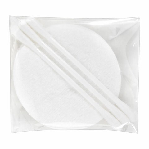 Косметический набор КОМПЛЕКТ 500 шт., (3 ватные палочки и 3 ватных диска), флоупак, 2000208 608854