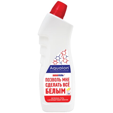 Средство для отбеливания, дезинфекции и уборки 1 л, БЕЛИЗНА-ГЕЛЬ "Лимон" (хлора 5%), концентрат, 203308 605726