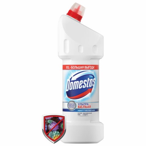 Средство для уборки туалета 1,5 л, DOMESTOS (Доместос) "Эксперт сила 7", "Ультра Белый", 67683236 606081