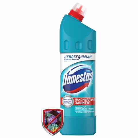 Чистящее средство 1 л, DOMESTOS (Доместос) "Свежесть Атлантики", с отбеливающим эффектом 600580