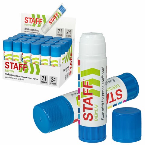 Клей-карандаш STAFF "EVERYDAY", 21 г, 220375 220375