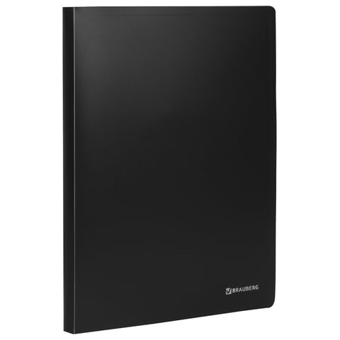 Папка на 2 кольцах BRAUBERG "Office", 25 мм, черная, до 170 листов, 0,5 мм, 227495 227495