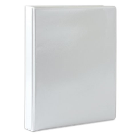 Папка на 4 кольцах с передним прозрачным карманом BRAUBERG, 35 мм, картон/ПВХ, белая, до 180 листов, 221486 221486