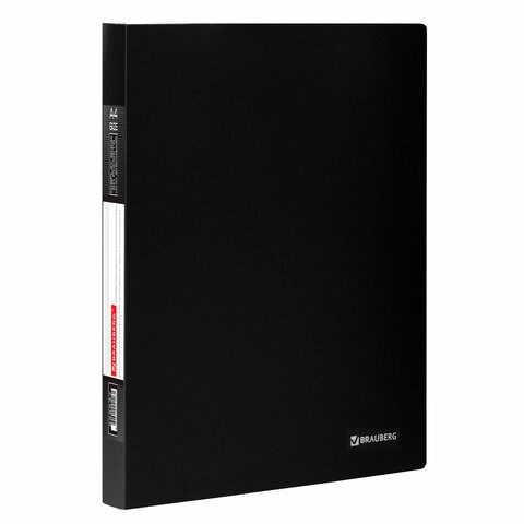 Папка 60 вкладышей BRAUBERG "Office", черная, 0,6 мм, 222637 222637