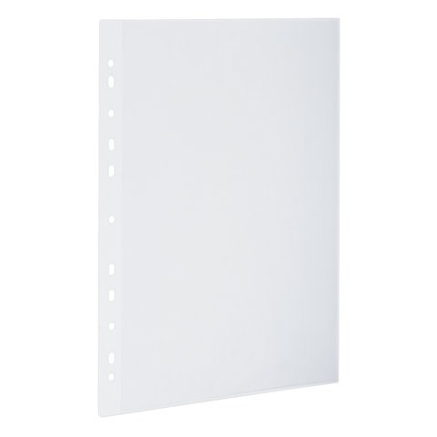 Папки-уголки с перфорацией прозрачные, до 40 листов, ПЛОТНЫЕ 0,18 мм, комплект 10 шт., BRAUBERG, 226827 226827