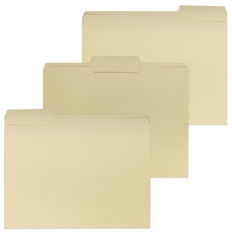 Папки-разделители картотечные А4, КОМПЛЕКТ 30 шт., 295х240 мм, бежевые, STAFF, 270938 270938