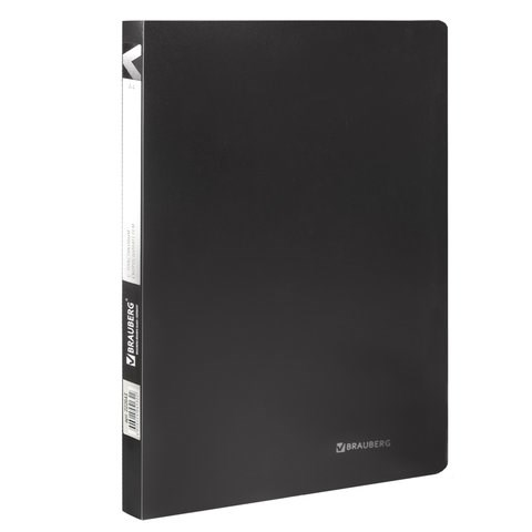 Папка с пластиковым скоросшивателем BRAUBERG "Office", черная, до 100 листов, 0,5 мм, 222645 222645