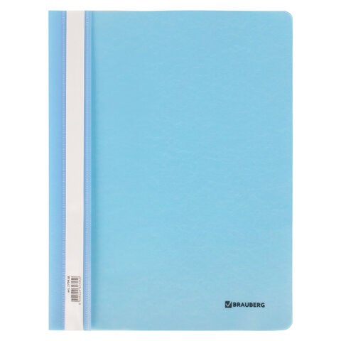 Скоросшиватель пластиковый BRAUBERG "Pastel" А4, 130/180 мкм, аквамарин, 270455 270455