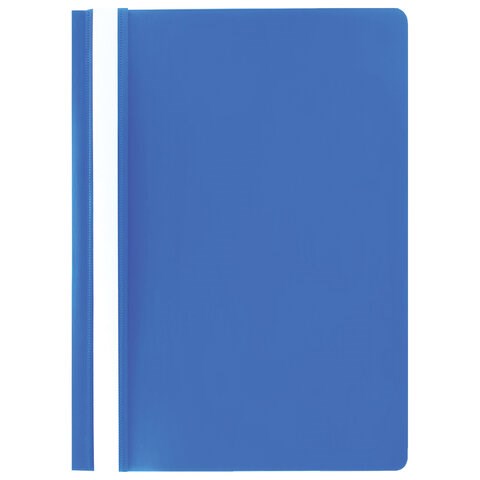 Скоросшиватель пластиковый STAFF, А4, 100/120 мкм, голубой, 229236 229236