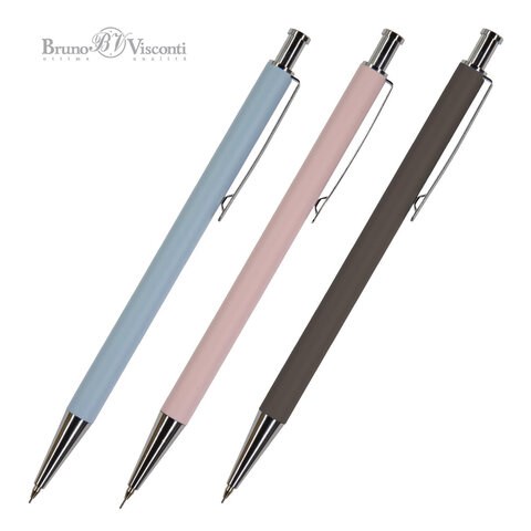Карандаш механический 0,5 мм, BRUNO VISCONTI "SimpleGraphix", металлический корпус, ассорти, 21-0058 181992