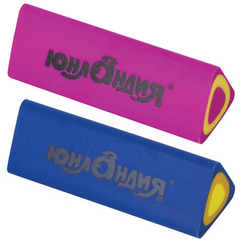 Ластик ЮНЛАНДИЯ "Candy", 44х15х15 мм, цвет ассорти, треугольный, 228725 228725