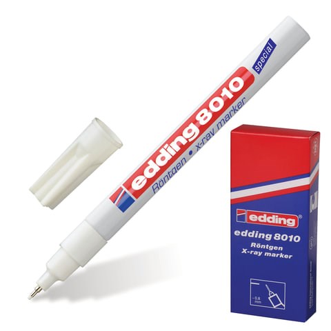 Маркер для рентгеновских пленок EDDING "8010", БЕЛЫЙ, 0,8 мм, круглый наконечник, на лаковой основе, E-8010/49 150592