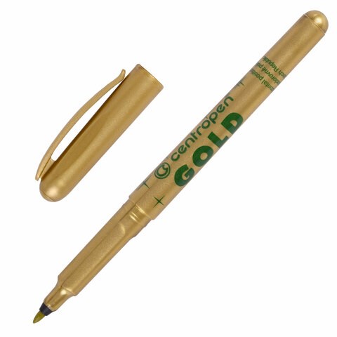 Маркер для декорирования ЗОЛОТОЙ CENTROPEN, круглый наконечник, 1 мм, 2670, 6 2670 0195 152042
