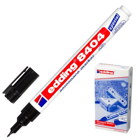 Маркер аэрокосмический EDDING 8404, ЧЕРНЫЙ, 0,75 мм, круглый наконечник, E-8404 150726