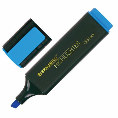 Текстовыделитель BRAUBERG "ORIGINAL", ГОЛУБОЙ, линия 1-5 мм, 151684 151684