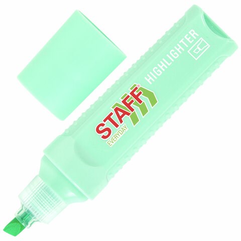 Текстовыделитель STAFF "EVERYDAY HL-707", БИРЮЗОВЫЙ, линия 1-5 мм, скошенный наконечник, 152546 152546