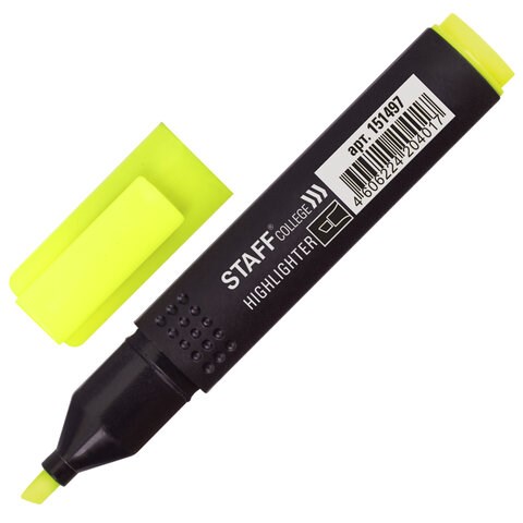 Текстовыделитель STAFF College "STICK HL-497", ЖЕЛТЫЙ, 1-4 мм, 151497 151497