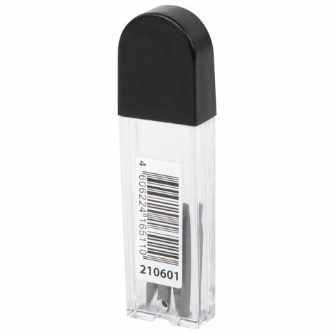 Грифели запасные для циркуля, КОМПЛЕКТ 4 штуки по 17 мм, в тубе, твердость HB, толщина 2 мм, ПИФАГОР, 210601 210601