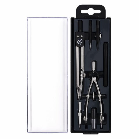 Готовальня 7 предметов, пластиковый пенал, GLOBUS, НЧ7-30-50 210417