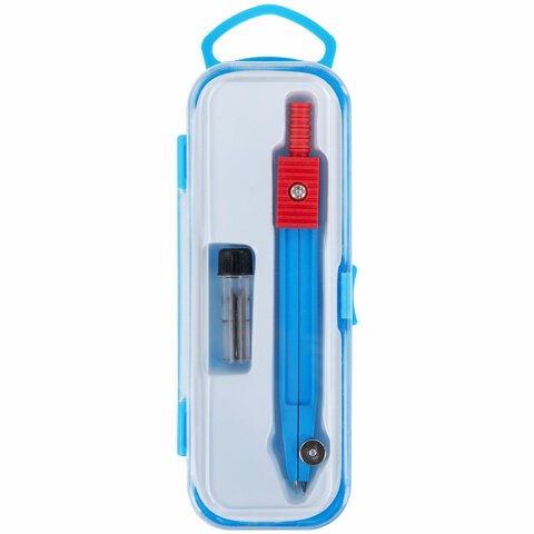 Готовальня ПИФАГОР, 2 предмета: циркуль металлический - 110 мм, грифель, пенал с подвесом, 210237 210237