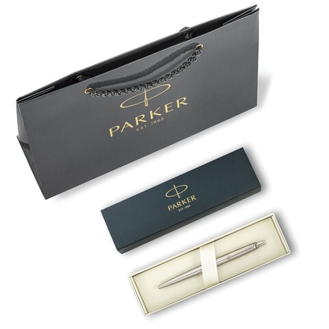 Ручка шариковая PARKER "Jotter Core Stainless Steel CT", пакет, 880892 880892