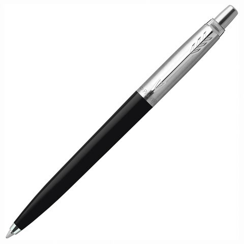 Ручка шариковая PARKER "Jotter Orig Black", корпус черный, детали нержавеющая сталь, синяя, RG0033010 143865
