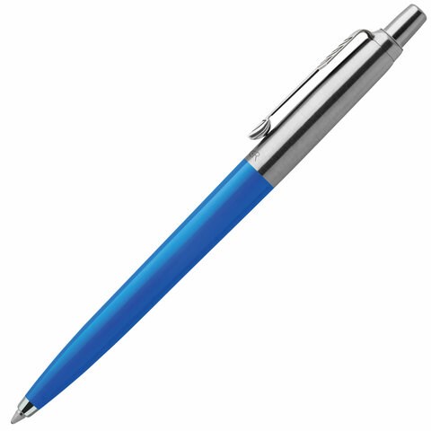Ручка шариковая PARKER "Jotter Plastic CT", корпус синий, детали из нержавеющей стали, блистер, синяя, 2076052 143369