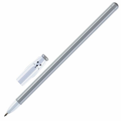 Ручка с топпером шариковая "Кот", СИНЯЯ, корпус ассорти, линия письма 0,7 мм, дисплей, CM, 89523 143815