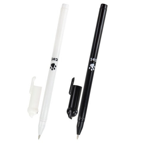 Ручка фигурная шариковая ЮНЛАНДИЯ "Котик", корпус ассорти, СИНЯЯ, пишущий узел 0,7 мм, 143787 143787