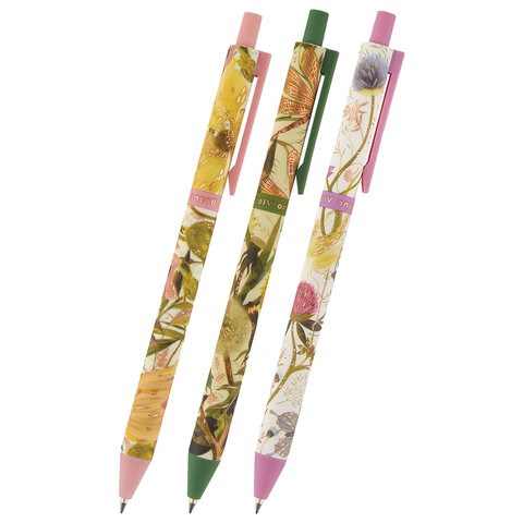Ручка шариковая автоматическая BRUNO VISCONTI "ArtClick", СИНЯЯ, Flora.Bloom, ассорти, 0,5 мм, 20-0374/02 144300