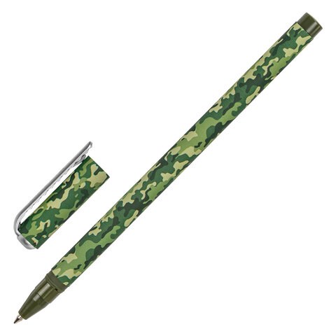 Ручка шариковая BRAUBERG SOFT TOUCH STICK "KHAKI", СИНЯЯ, мягкое покрытие, узел 0,7 мм, 143703 143703
