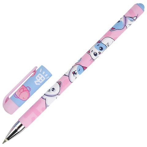 Ручка шариковая BRUNO VISCONTI "HappyWrite", синяя, "Kawaii.Котик", 0,5 мм, линия 0,38 мм, 20-0215/58 144306