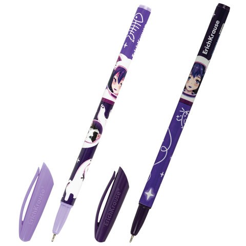 Ручка шариковая ERICH KRAUSE "Neo Space Anime", СИНЯЯ, корпус ассорти, узел 0,7 мм, линия 0,26 мм, 61014 144287