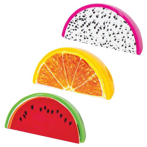 Точилка ПИФАГОР "Фрукты", с контейнером, пластиковая, ассорти, 228702 228702