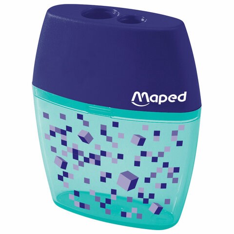 Точилка с контейнером MAPED (Франция) "Pixel Party", 2 отверстия, яркий цвет корпуса, 035023 272971
