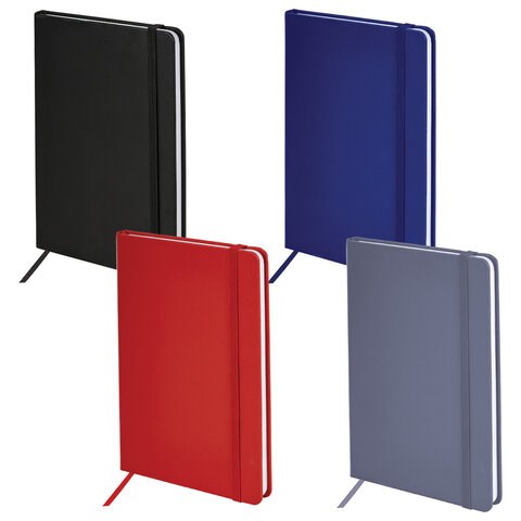 Блокнот А5 138x213мм BRAUBERG Basic, под кожу, 80л, клетка, ассорти, CLASSIC, 116231 116231