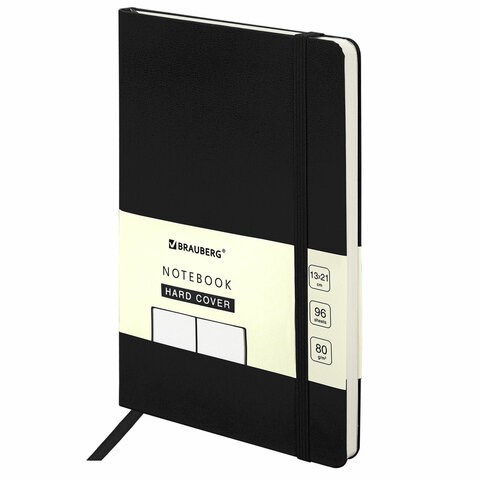 Блокнот-скетчбук А5 (130х210 мм), BRAUBERG ULTRA, балакрон, 80 г/м2, 96 л., без линовки, черный, 113048 113048