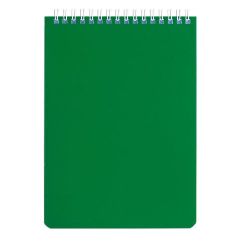 Блокнот А5 146х205 мм, 60 л., гребень, перфорация на отрыв, лакированный, BRAUBERG, Зеленый, 111272 111272